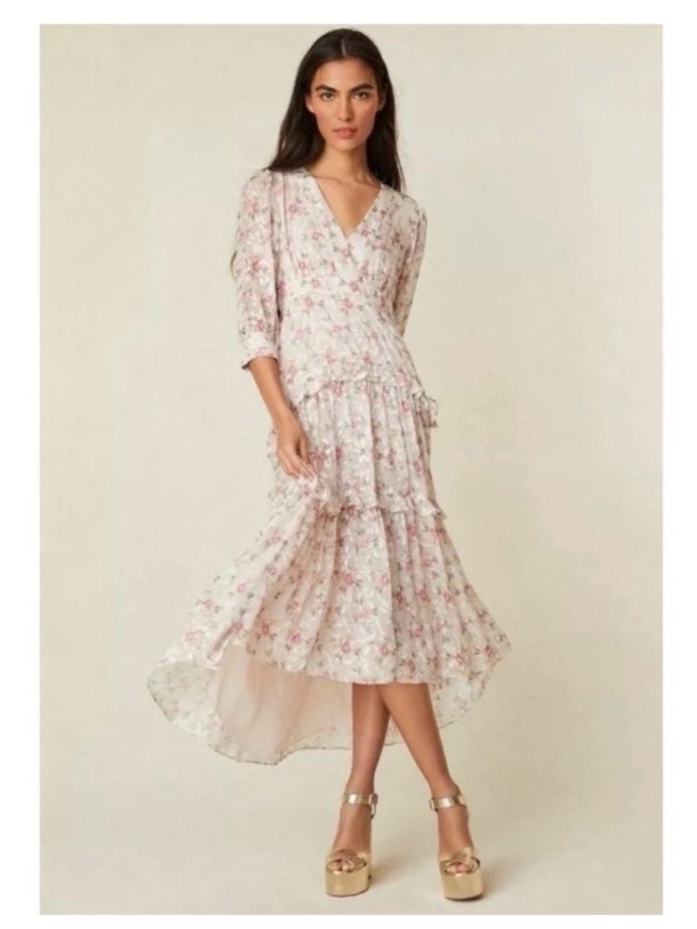 LoveShackFancy silk blend
Lorencia Floral
Jacquard Maxi Dress